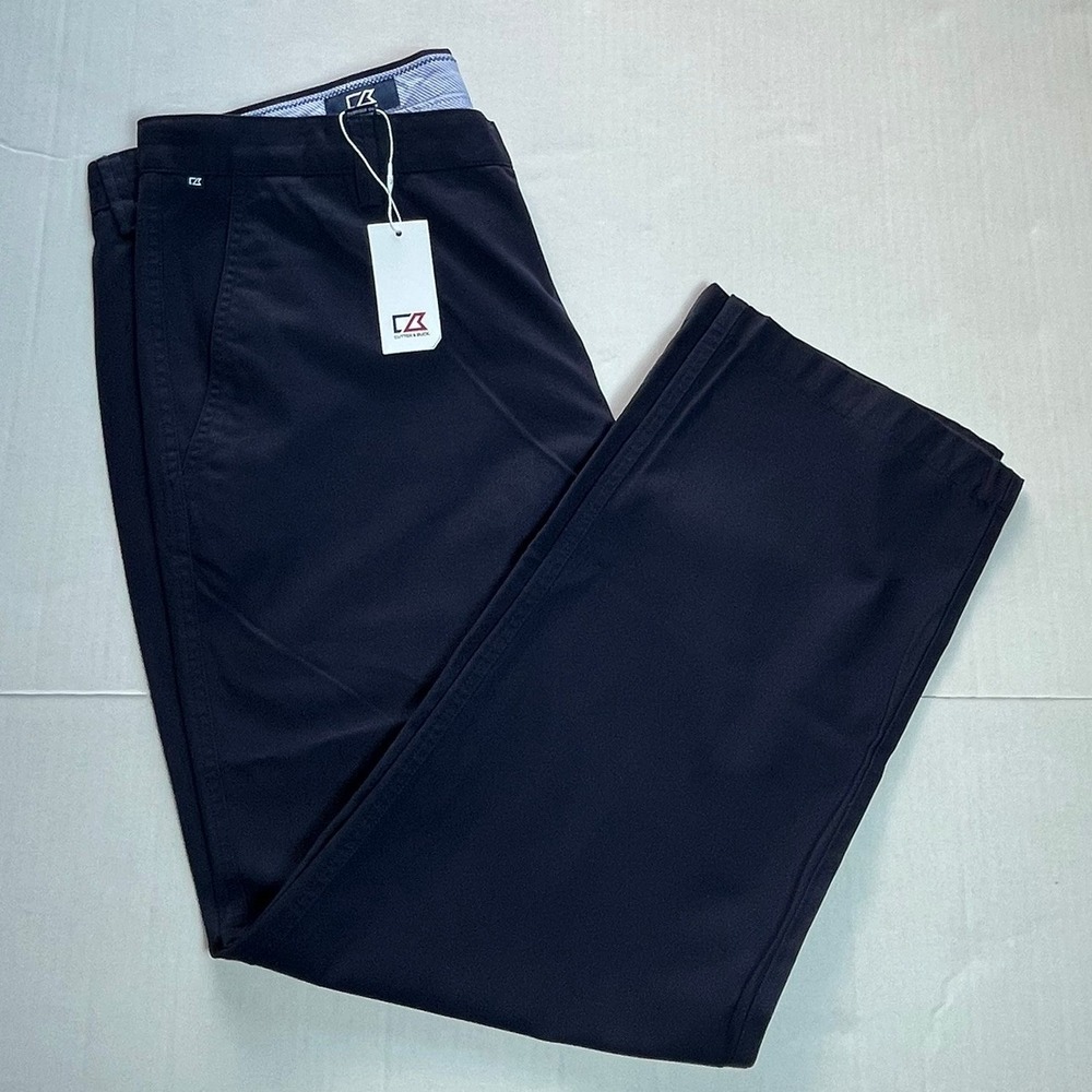 Cutter and Buck Mens Size‎ 38 Navy Straight Leg Flat Front Golf Chino Pants